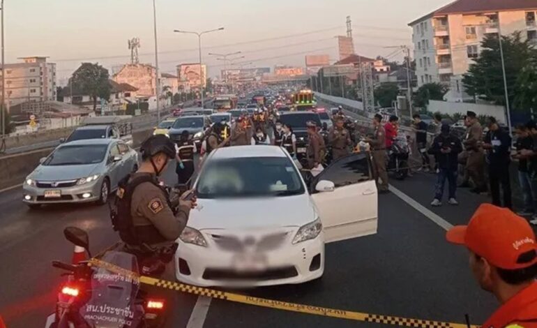 ระทึกด่านประชาชื่น! รถตู้ประกบยิงหนุ่ม 34 ดับคาเก๋ง “ผบช.น.” ชี้ปาดหน้ากันมาก่อน