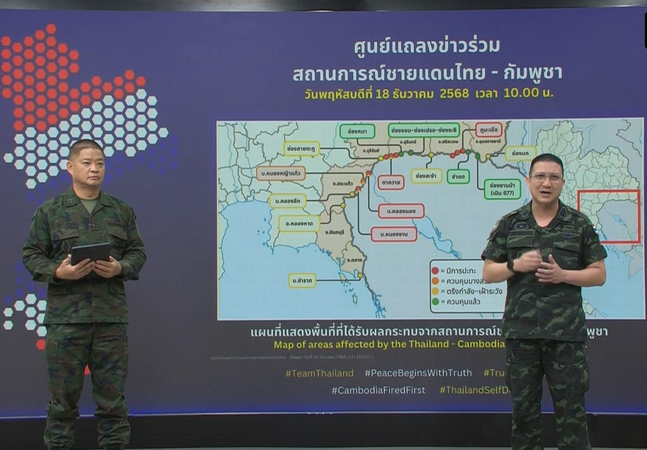 “กองทัพ” สรุปศึก “ไทย-กัมพูชา” เนิน 350–ปราสาทตาควาย ยังเดือด พบคลังทุ่นระเบิดดัดแปลง บ้าน 3 หลัง