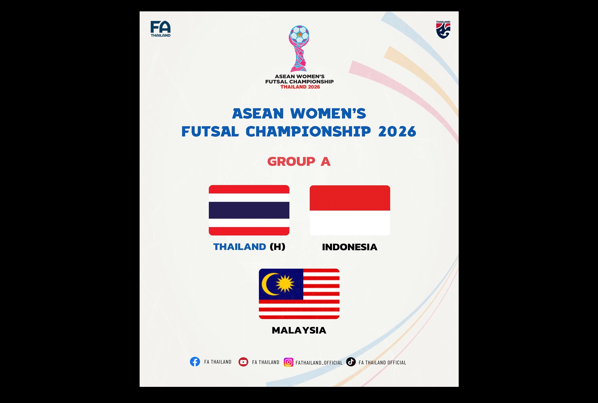 จับติ้ว! “ฟุตซอลหญิงไทย” ชน “อินโด-มาเลย์” ชิงแชมป์อาเซียน 2026 ที่โคราช