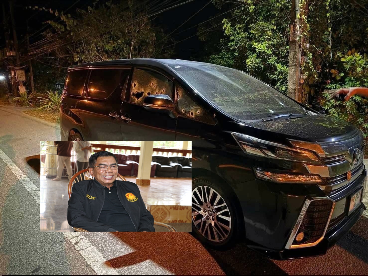 ระทึก! ลอบสังหาร “กมลศักดิ์” สส.นราธิวาส กระหน่ำยิงใส่รถที่หน้าบ้านพัก อ.บาเจาะ