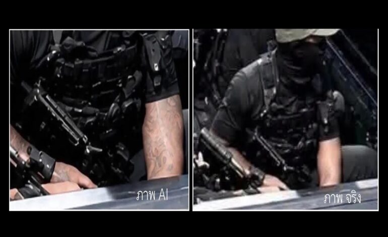 ทบ.โต้ BRN ใช้ AI แต่งภาพใส่ “รอยสัก” กล่าวหาทหาร ชี้หวังบิดเบือน สังเกตได้ภาพผิดธรรมชาติ